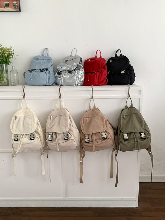 Flip Nylon Simple Female Advanced Commuter Backpacks