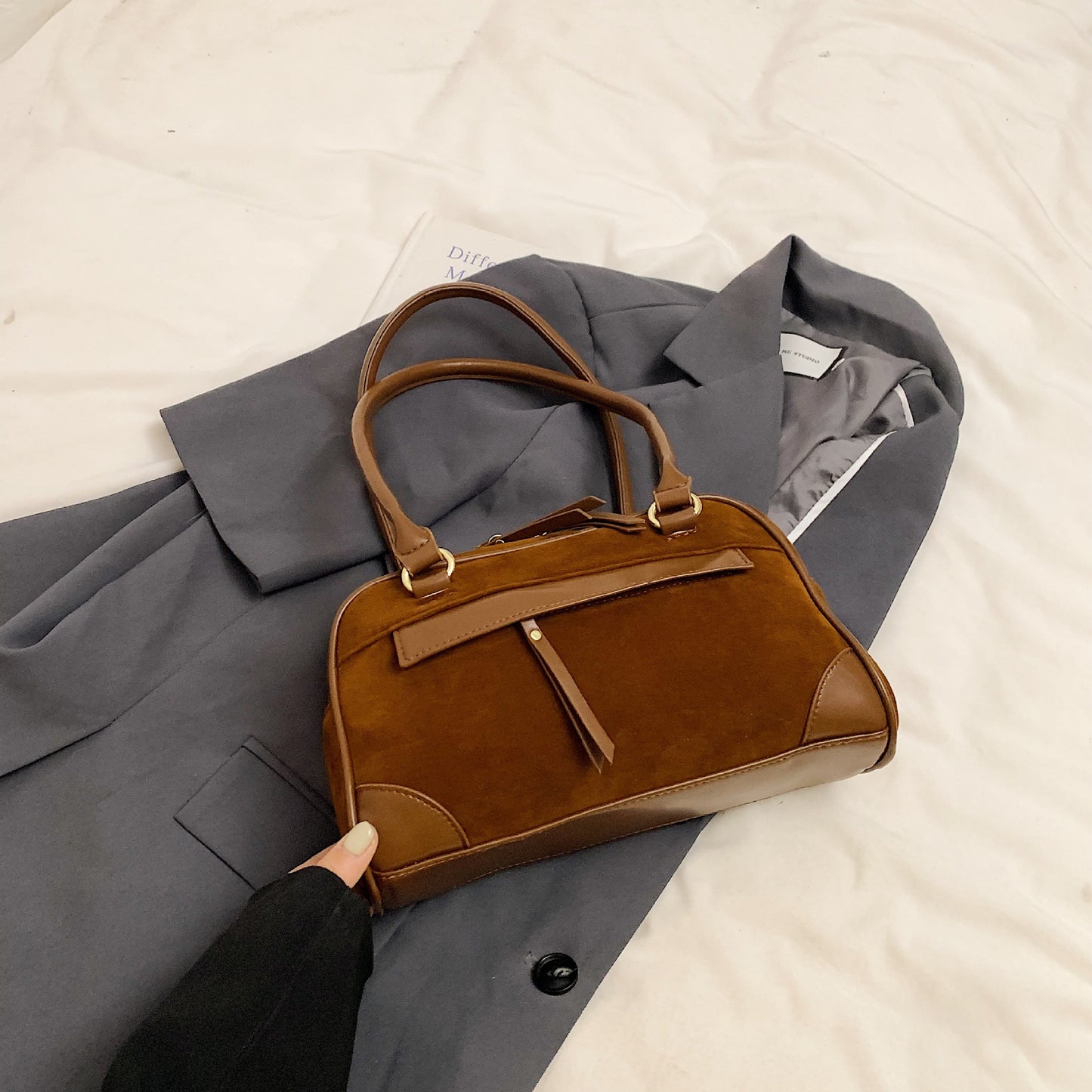 Trendy Texture Underarm Autumn Fashionable Stylish Shoulder Bags
