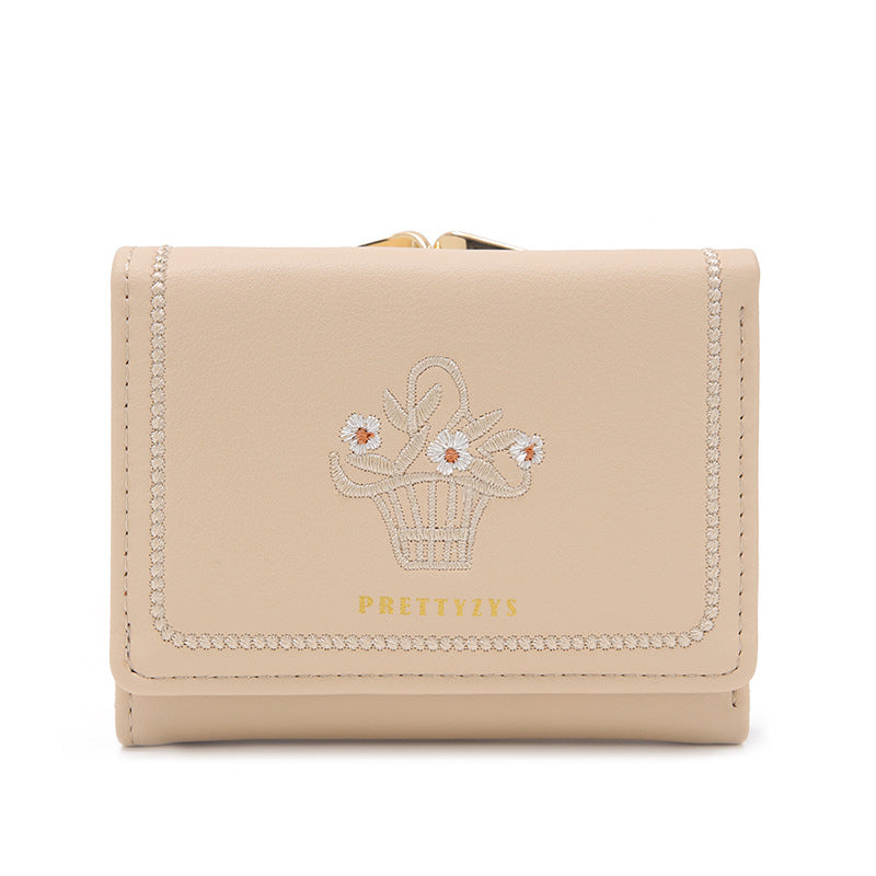Pretty Women's Short Printed Iron Frame Ladies Wallet