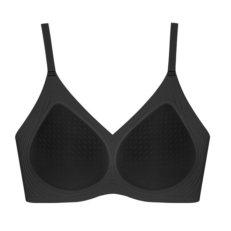 Women's Seamless Light Latex Underwear Small Chest Push Bras