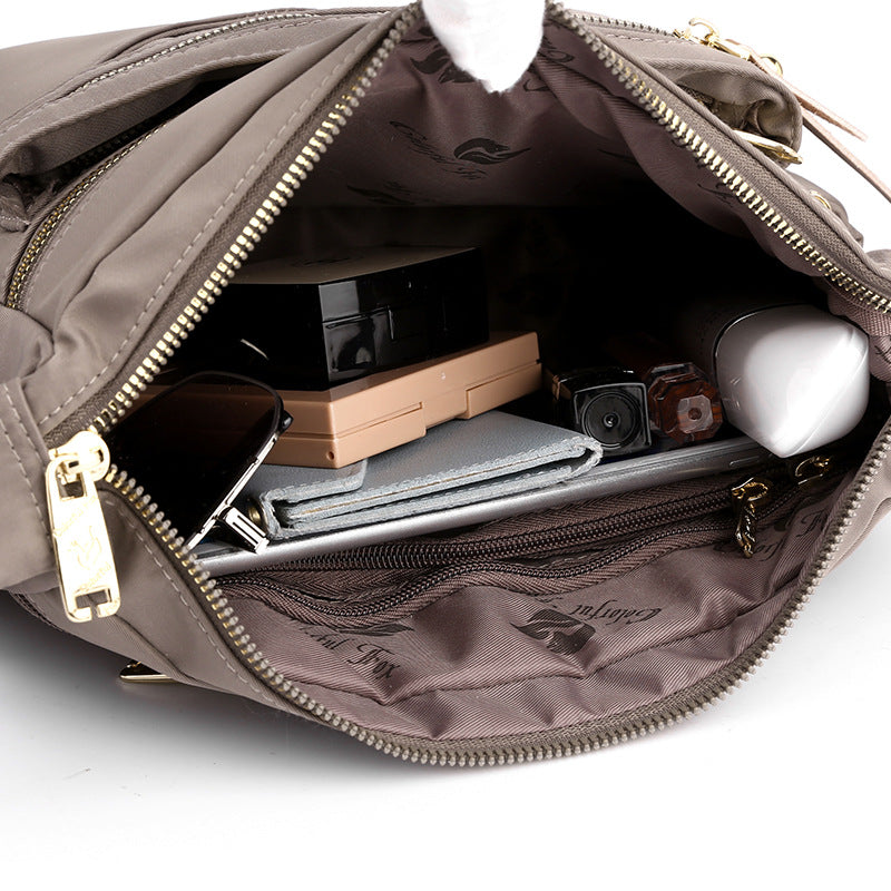Women's Nylon Waterproof Mom Style Korean Solid Women's Shoulder Bag