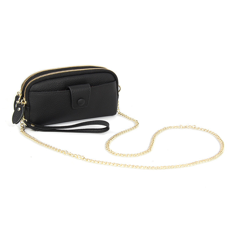 Women's Cowhide Long Simple Mother Genuine Leather Bags