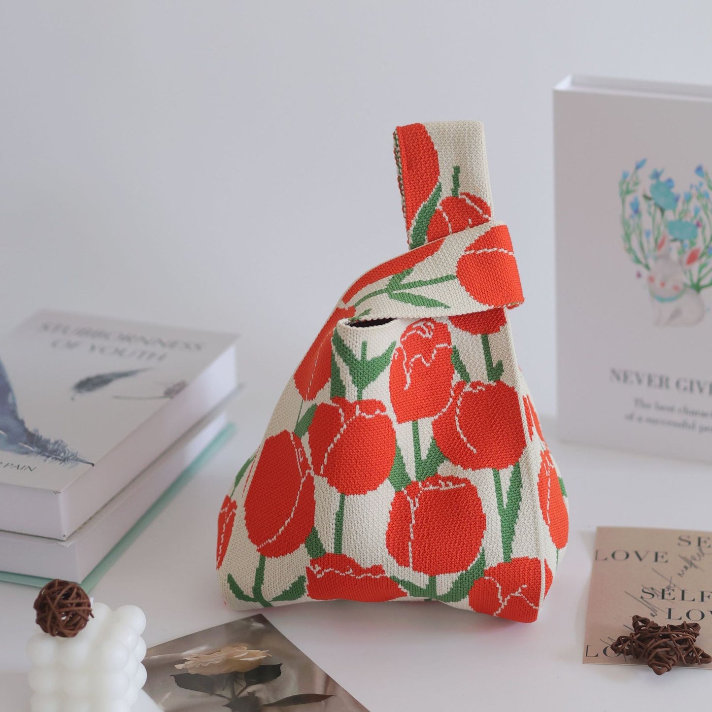 Unique Women's Knitted Woven Vest Simple Handbags