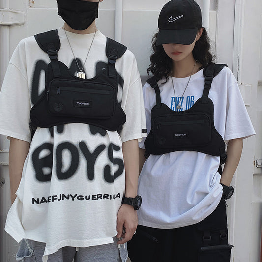 Women's & Men's Street Trend And Combat Fashion Vest Couple Men's Chest Bags