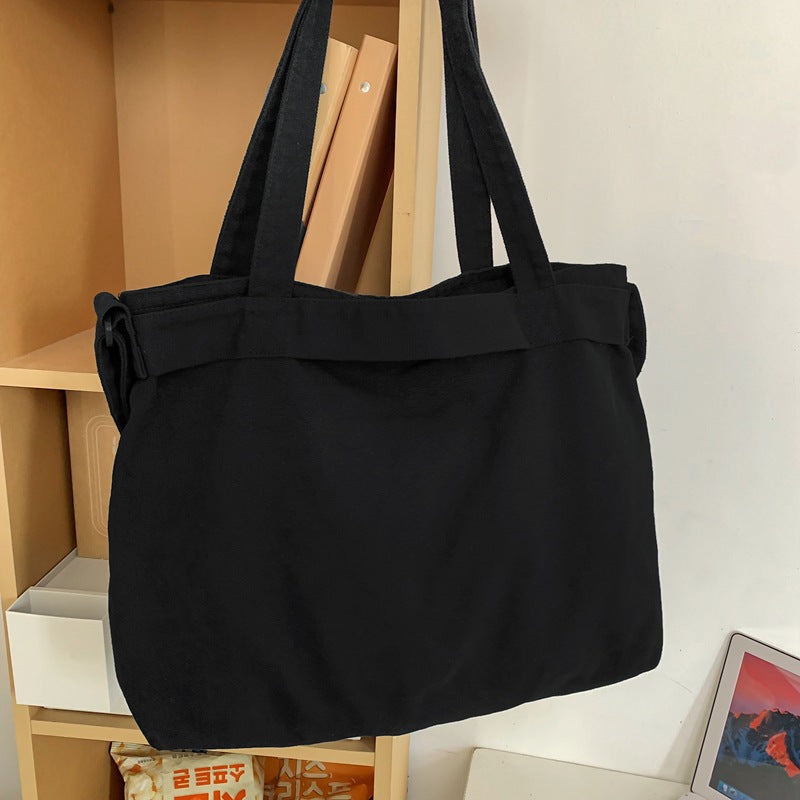 Women's & Men's Large Capacity Washed Canvas Leisure Literary Women's Shoulder Bag