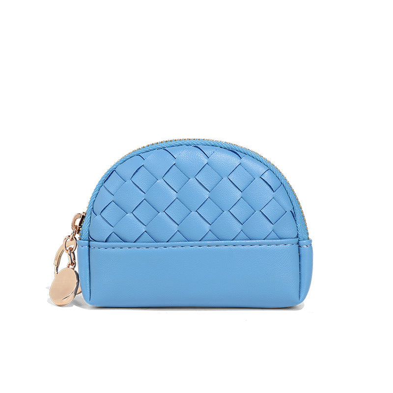 Creative Women's Hand-woven Simple Leather Zipper Ladies Wallet