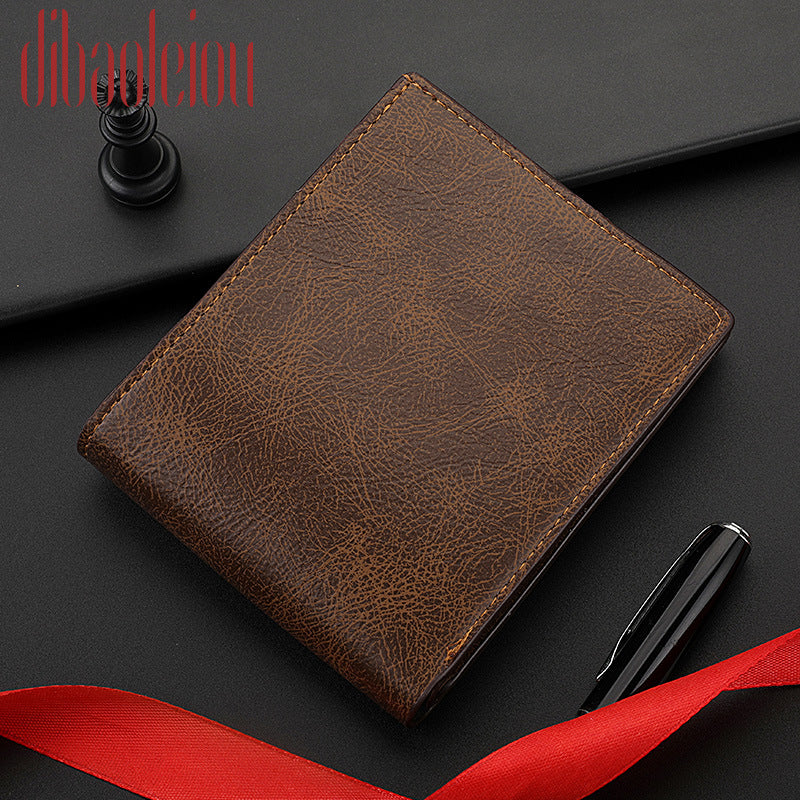 Durable Men's Slouchy Horizontal Short Dollar Men's Wallets
