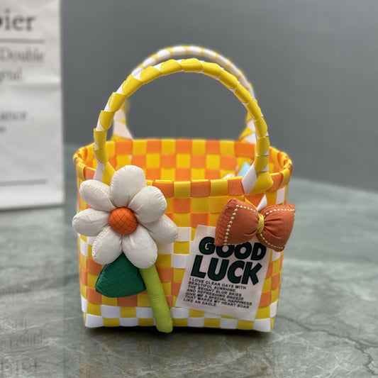 Woven Vegetable Basket With Hand Gift Handbags