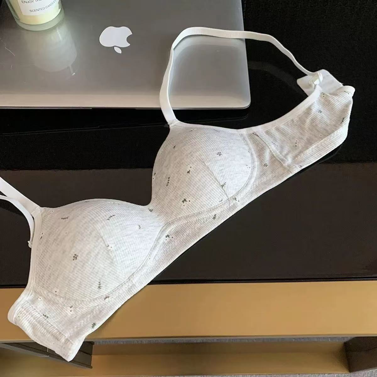 Women's Floral Korean Thread Underwear Upper Support Breathable Everyday Bras
