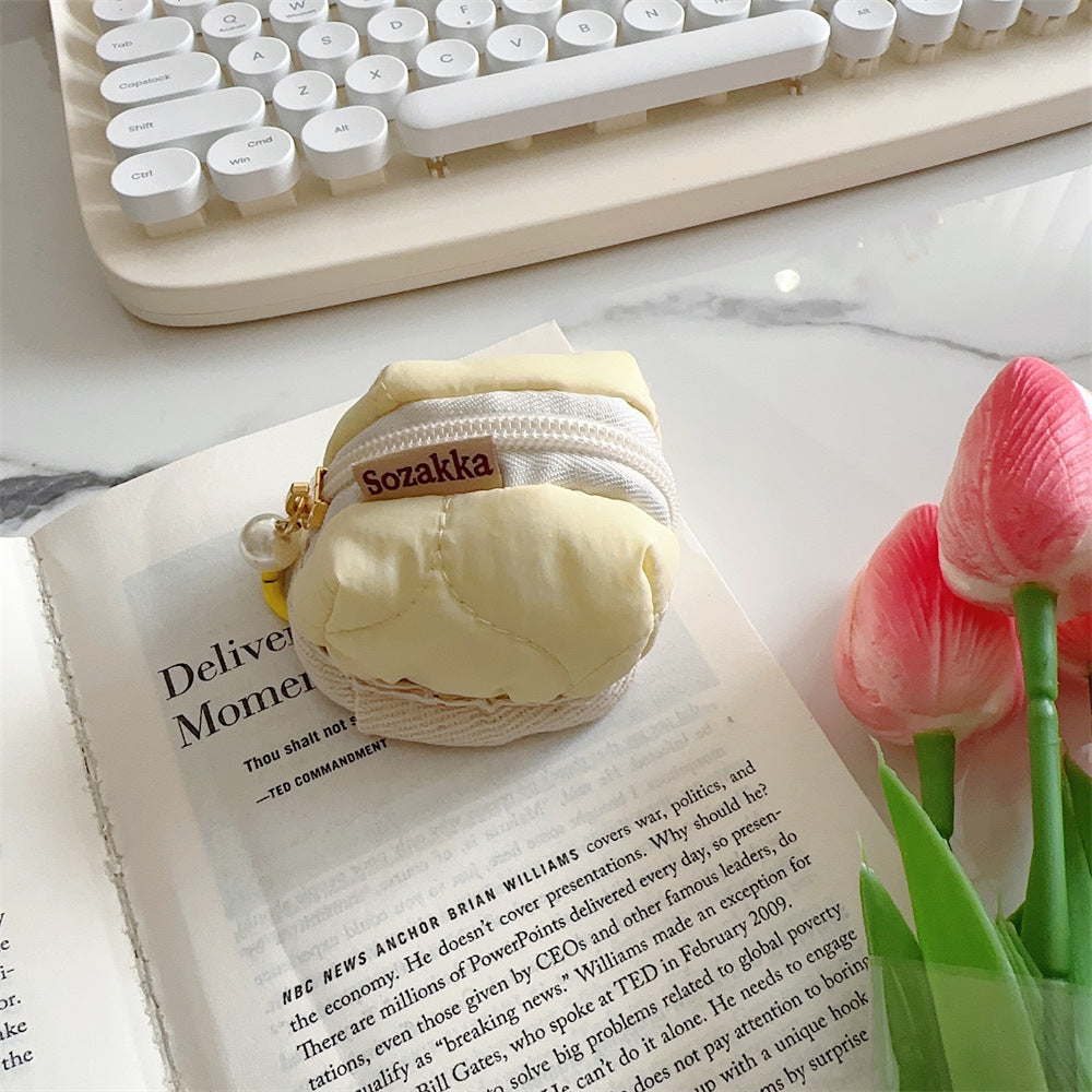 Cute Cartoon Headphone Quilted Soft Applicable Cosmetic Bags