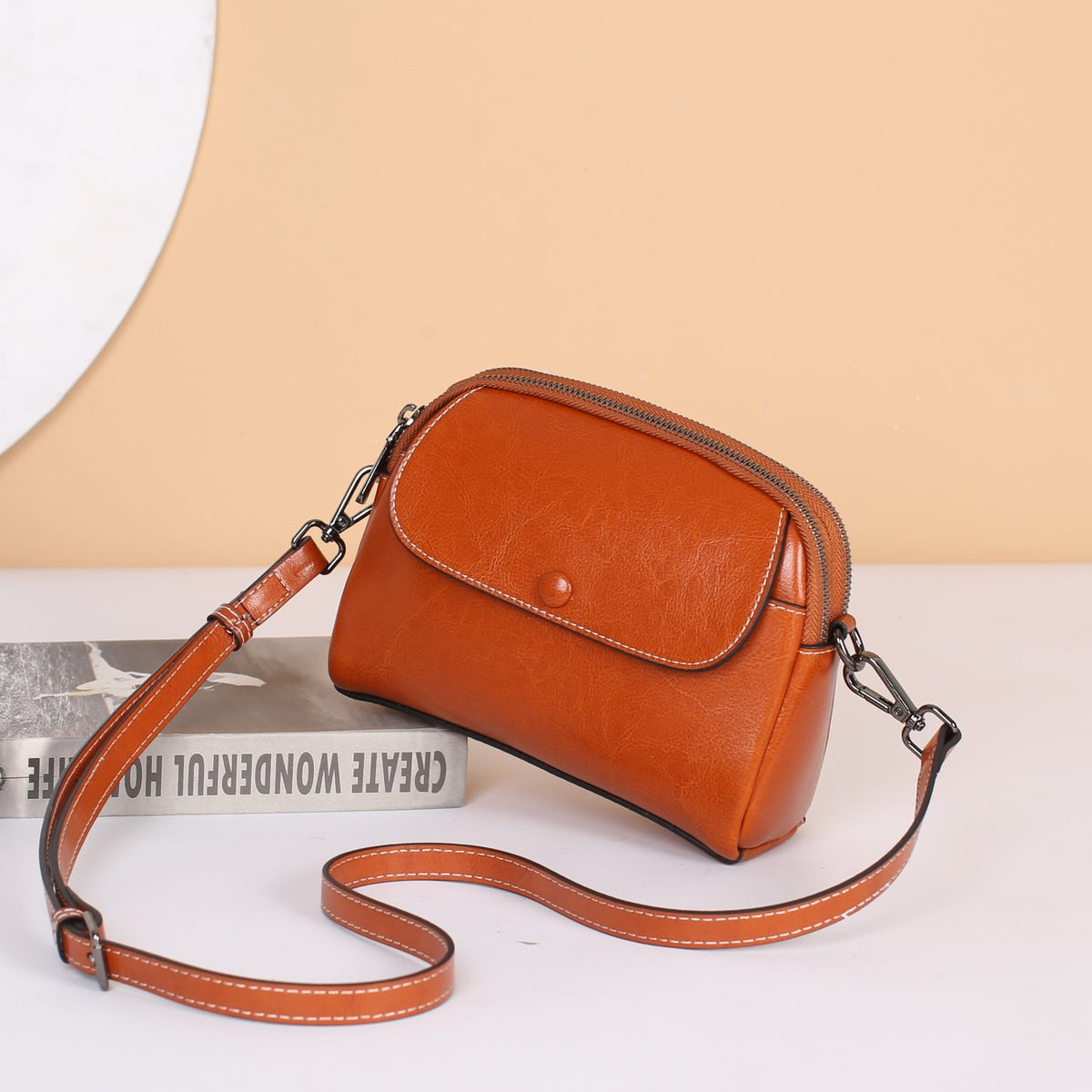 Women's Summer Genuine Leather Mobile Mini Women's Messenger Bag