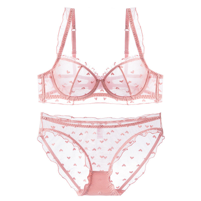 Women's Underwear Pure Summer Thin Big Chest Small Breast Bras