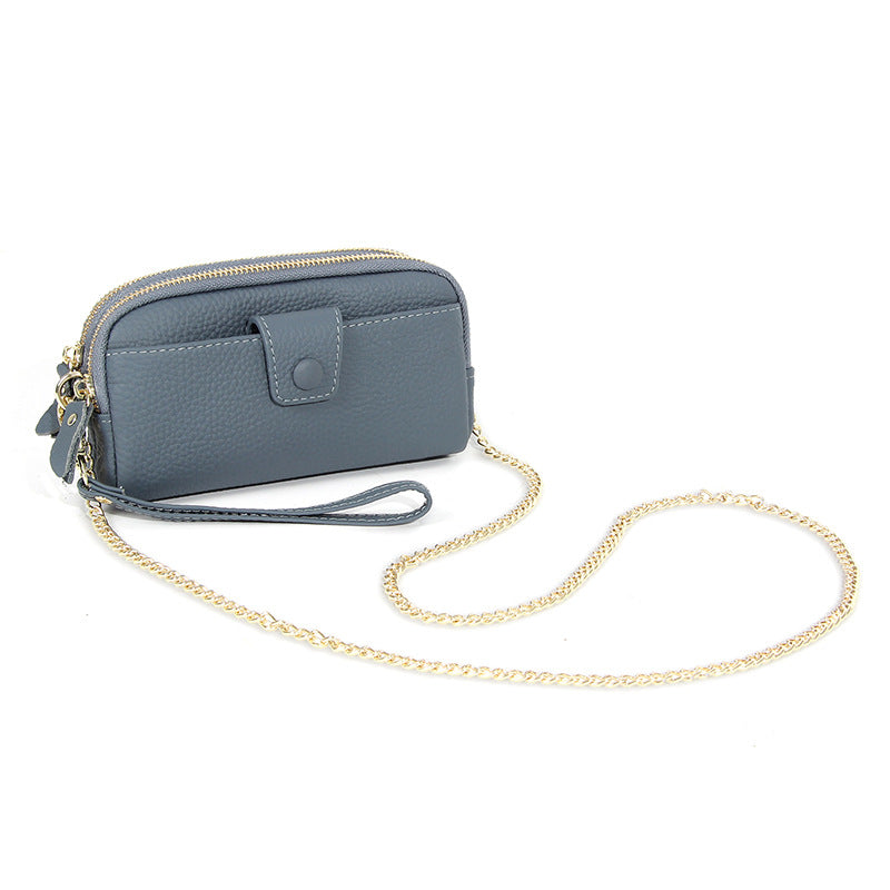 Women's Cowhide Long Simple Mother Genuine Leather Bags