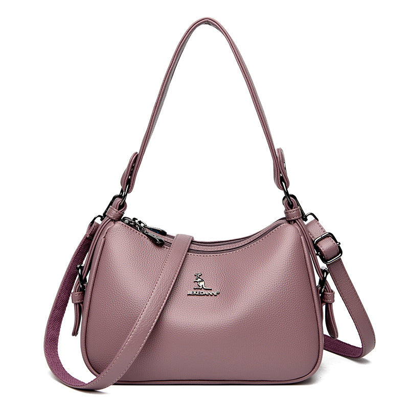 Women's Winter Kangaroo Soft Leather Mother Simple Women's Messenger Bag