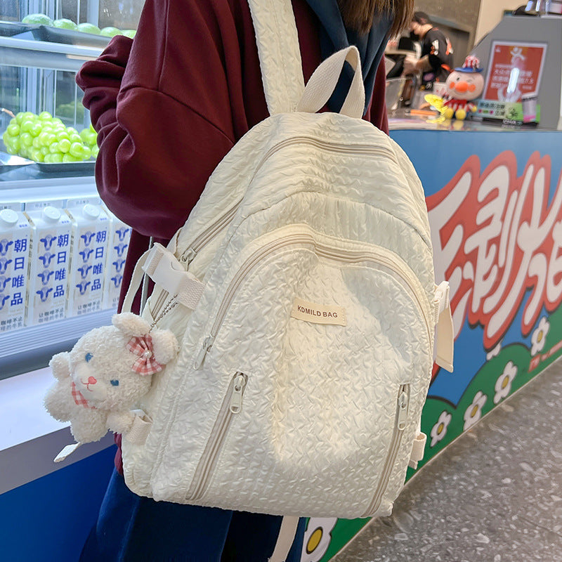 Female Junior High Good-looking Style Simple Backpacks