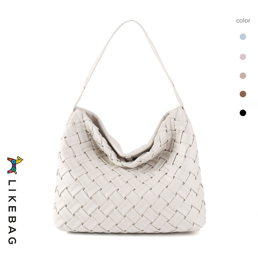 Women's Capacity Composite Portable Soft Leather Textured Women's Shoulder Bag