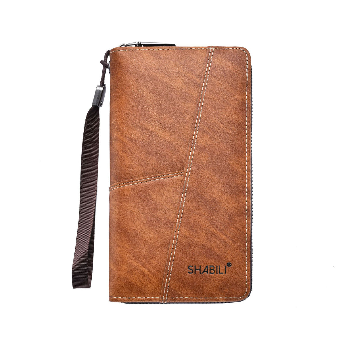 Men's Long Retro Zipper Korean Style Large Card Holder