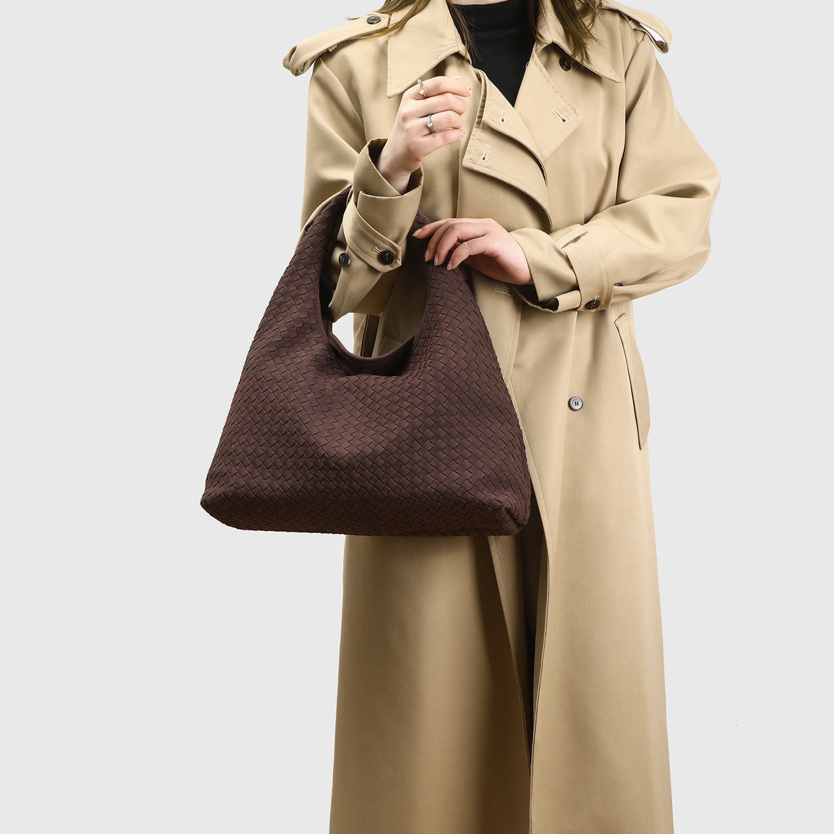 Woven Large Capacity Portable Underarm Simple Leisure Women's Shoulder Bag