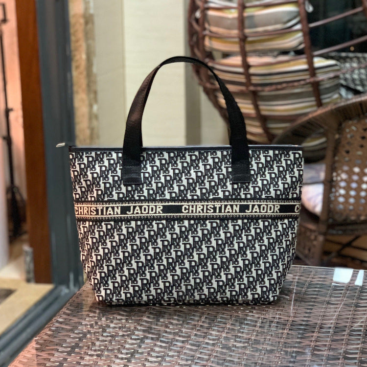 Korean Style Fashionable Letter Portable Large Capacity Shopping Fitness Yoga Handbags