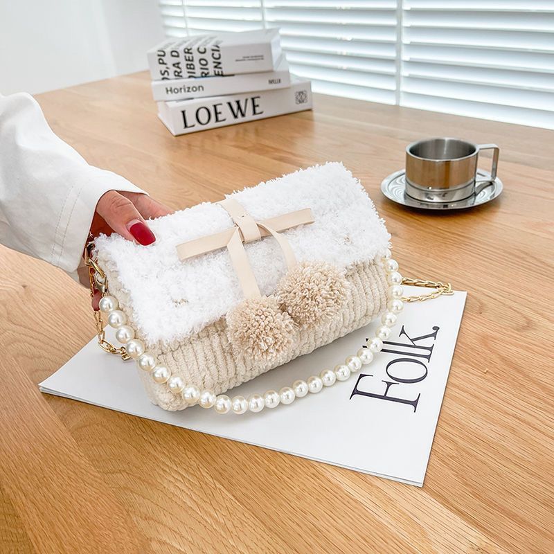 Women's Finished Hand-woven Material Kit Couple Girlfriends Gift Grid Women's Messenger Bag