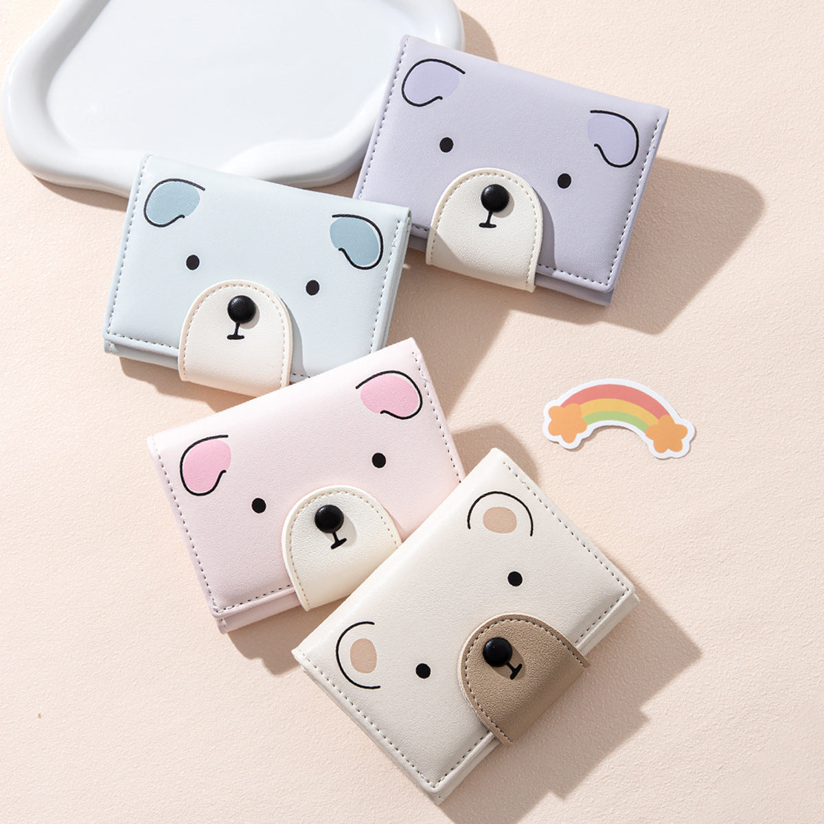 Glamorous Cute Cartoon Animal Bear Bank Ladies Wallet