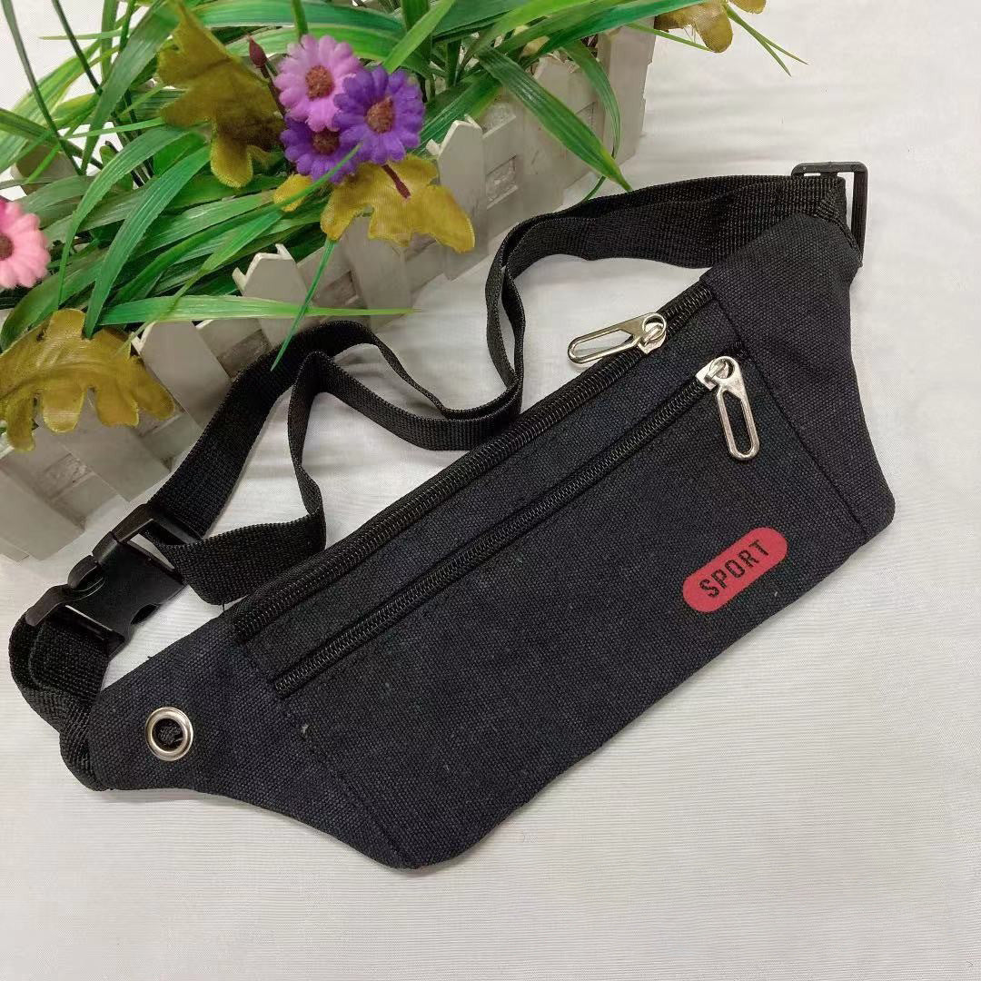 Men's Canvas Mobile Sport Climbing Running Pouch Men's Waist Packs