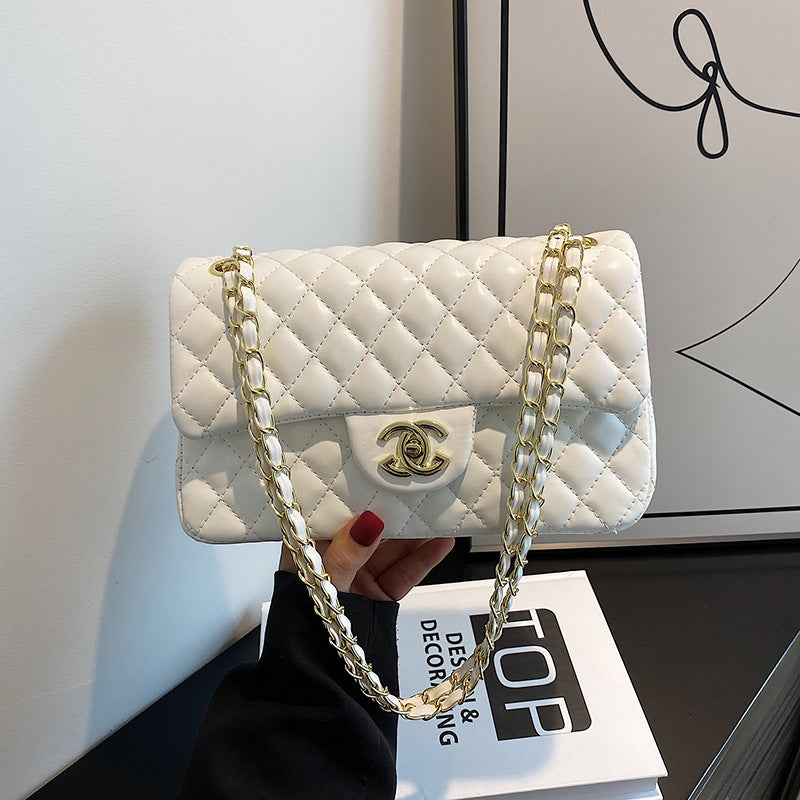 Durable Women's Rhombic Fashionable Simple Chain Women's Shoulder Bag