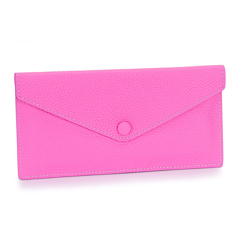 Women's First Layer Cowhide Long Leather Large Ladies Wallet
