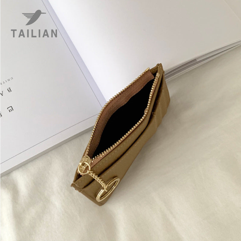 Women's Simple Lychee Pattern High Sense Access Card Holder