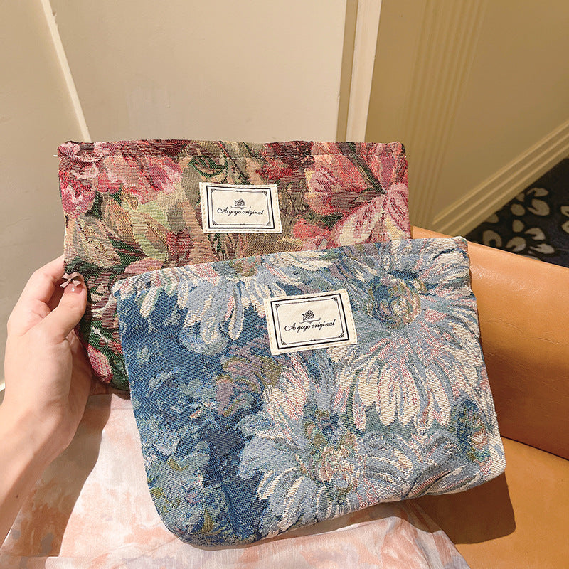 Thickened Figured Cloth Buggy Large Capacity Cosmetic Bags