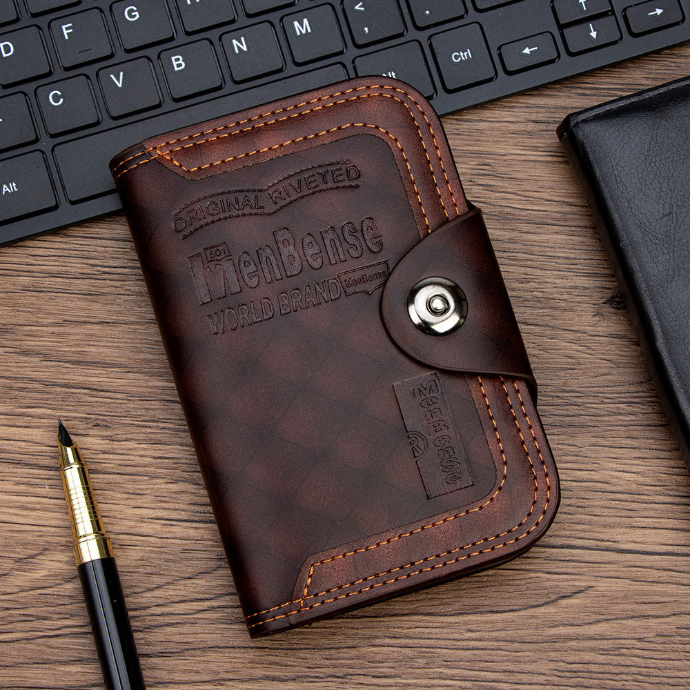 Men's Vertical Business Personality Versatility Portable Embossed Men's Wallet