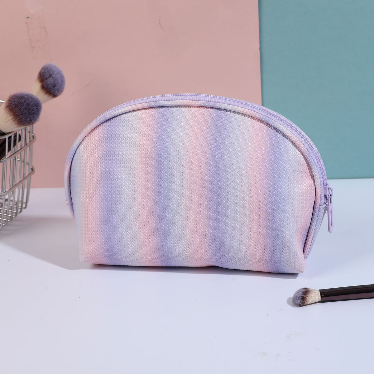 Transparent Striped Rainbow Portable Storage Wash Bags