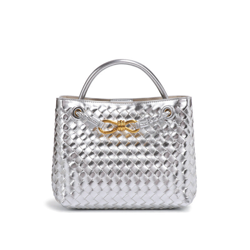 Women's Bow Hand-woven Simple Portable Classic Style Women's Shoulder Bag