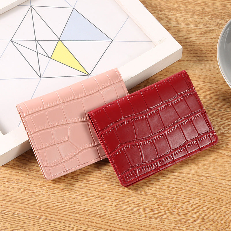 Women's Short Exquisite Hasp Clutch Fashion Two Card Holder