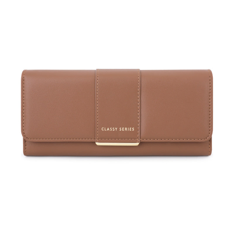 Women's Simple Outing Portable High-grade Leather Storage Super Ladies Wallet