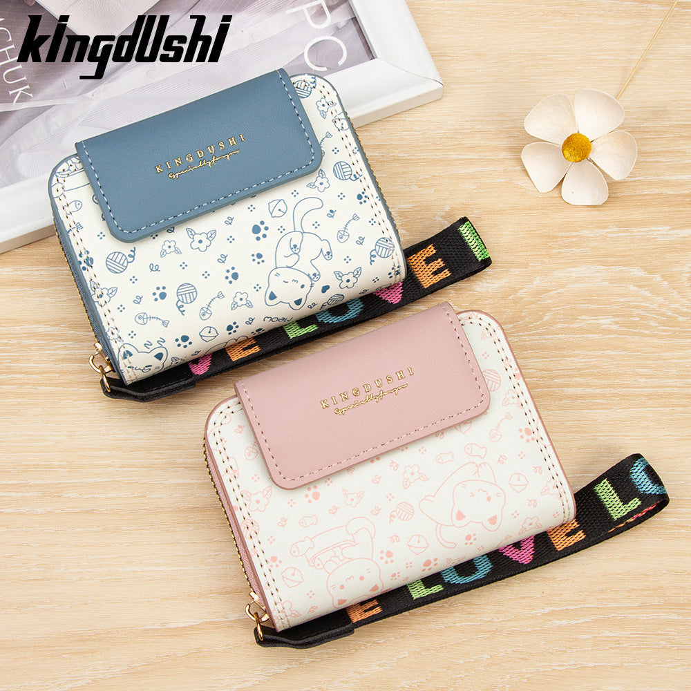 Women's Korean Fresh Kitten Expanding Bank Storage Wrist Buckle