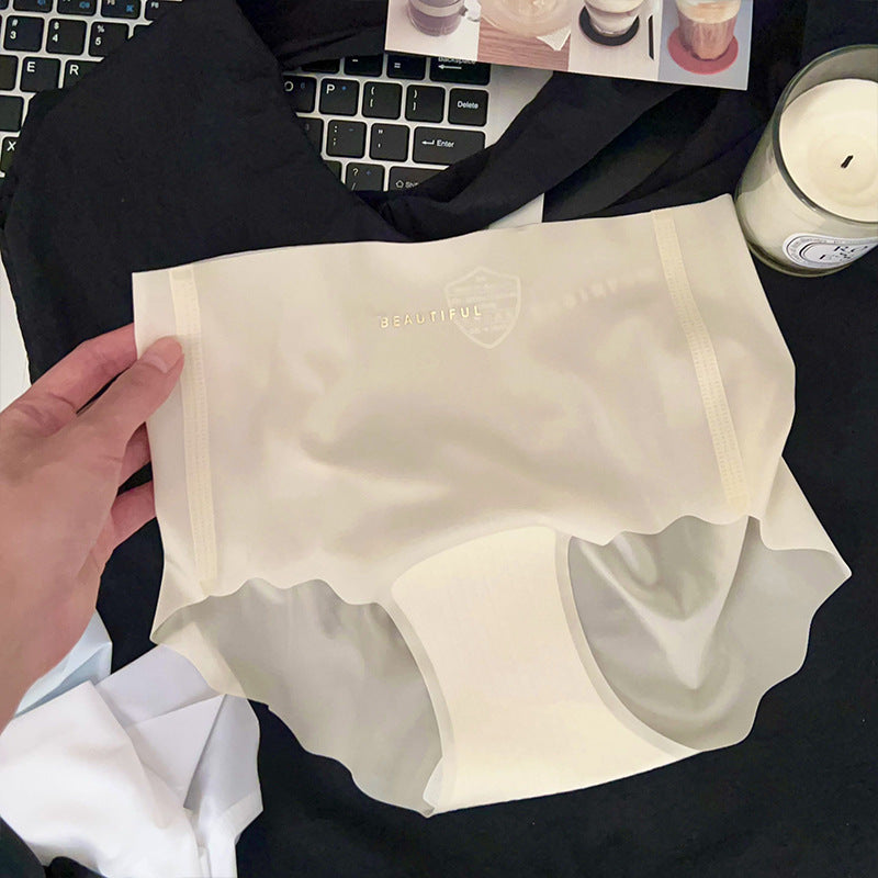 Women's Ice Silk Nude Feel Lengthened Crotch Breathable Panties