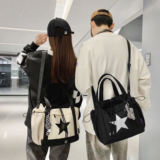 Men's Color Matching Trendy Large Capacity Korean Crossbody Bags