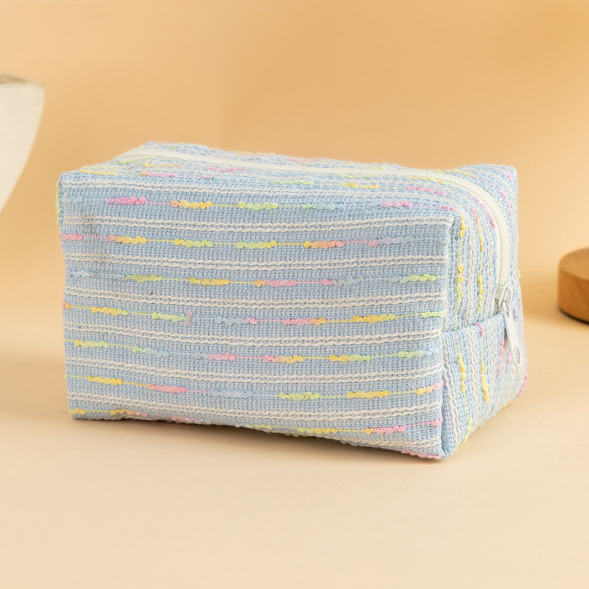 Floral Quilted Toiletries Portable Cosmetics Storage Makeup Bag