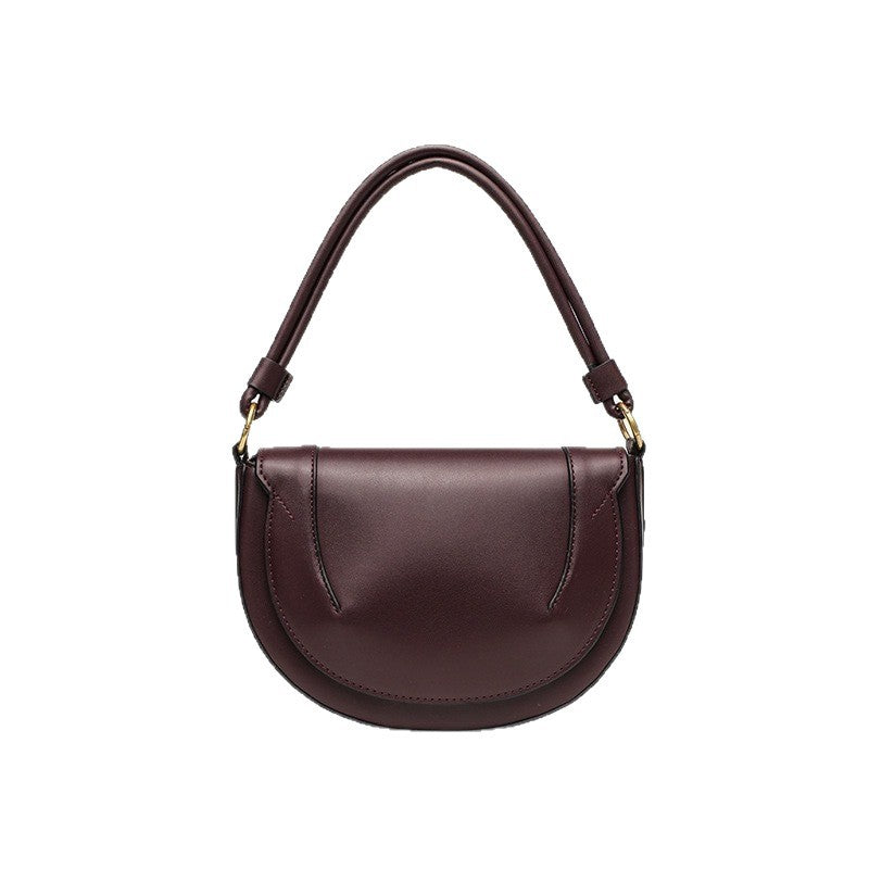 Women's Saddle Magnetic Snap Flip Line Decoration Portable Bags