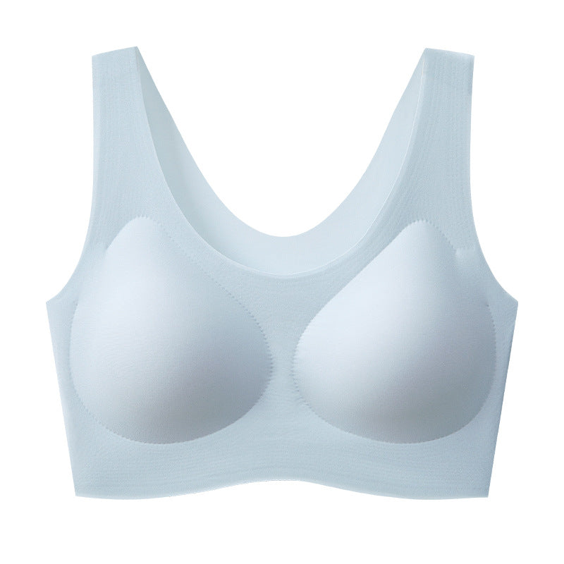 Women's Seamless Liquid Foundation Underwear Big Chest Small Bras
