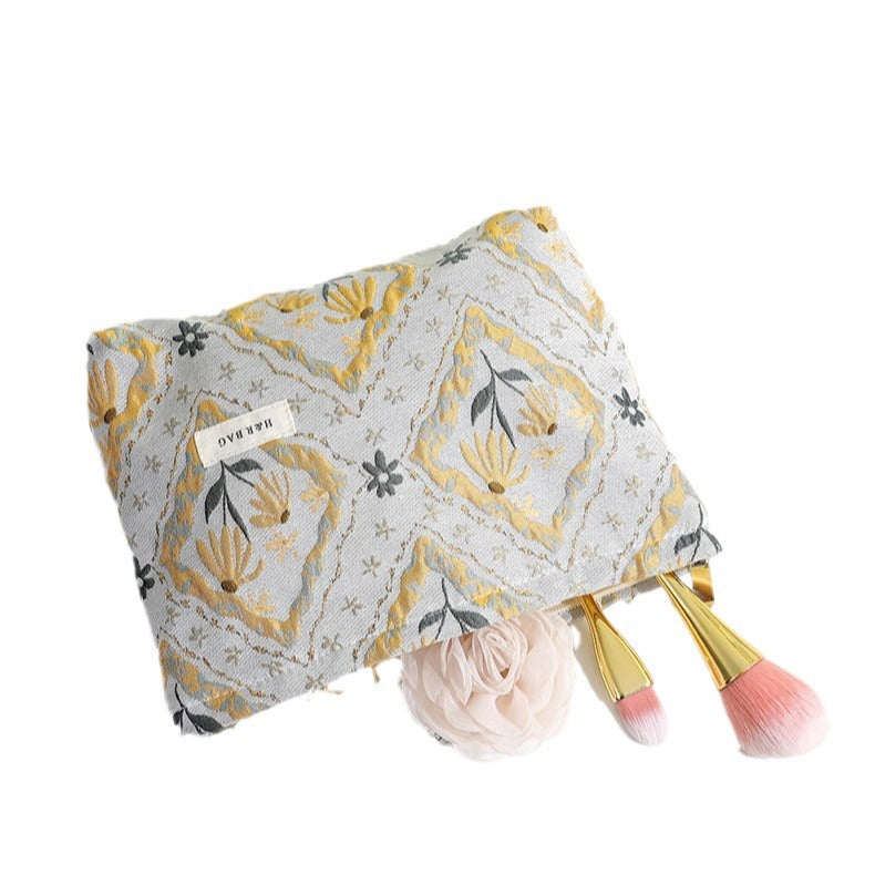 Jacquard Portable Large Capacity Skin Care Handbags