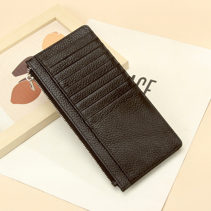 Women's Style Multiple Slots First Layer Cowhide Ladies Wallet