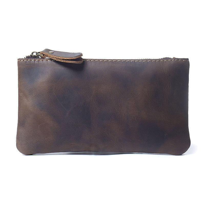 Men's Horse Leather First Layer Long Genuine Simple Men's Wallet