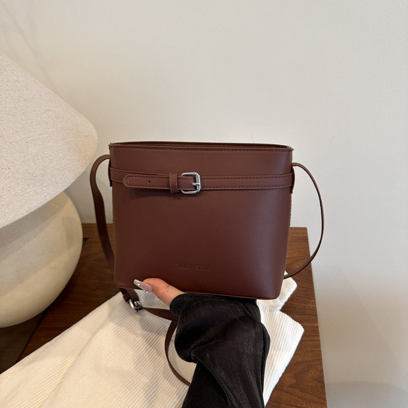 Women's Simple Stylish Textured Now Popular Soft Surface Trendy Women's Shoulder Bag