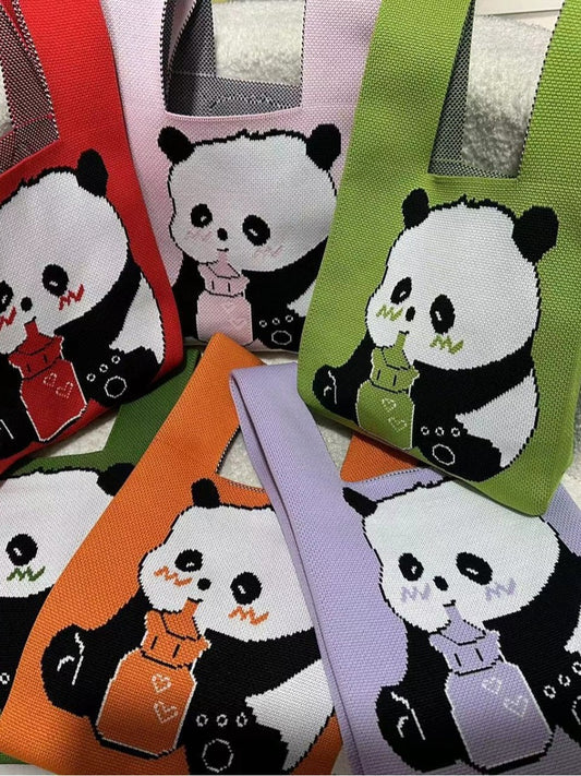 Large Capacity Hand With Gift Panda Handbags