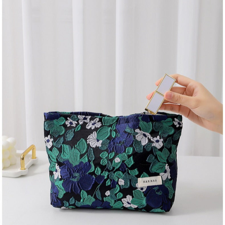 Embroidery Hand-held Portable Canvas Storage Skin Handbags