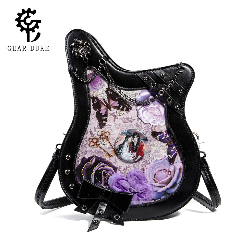 Capacity Transparent Compartment Display Type Bar Grain Women's Shoulder Bag