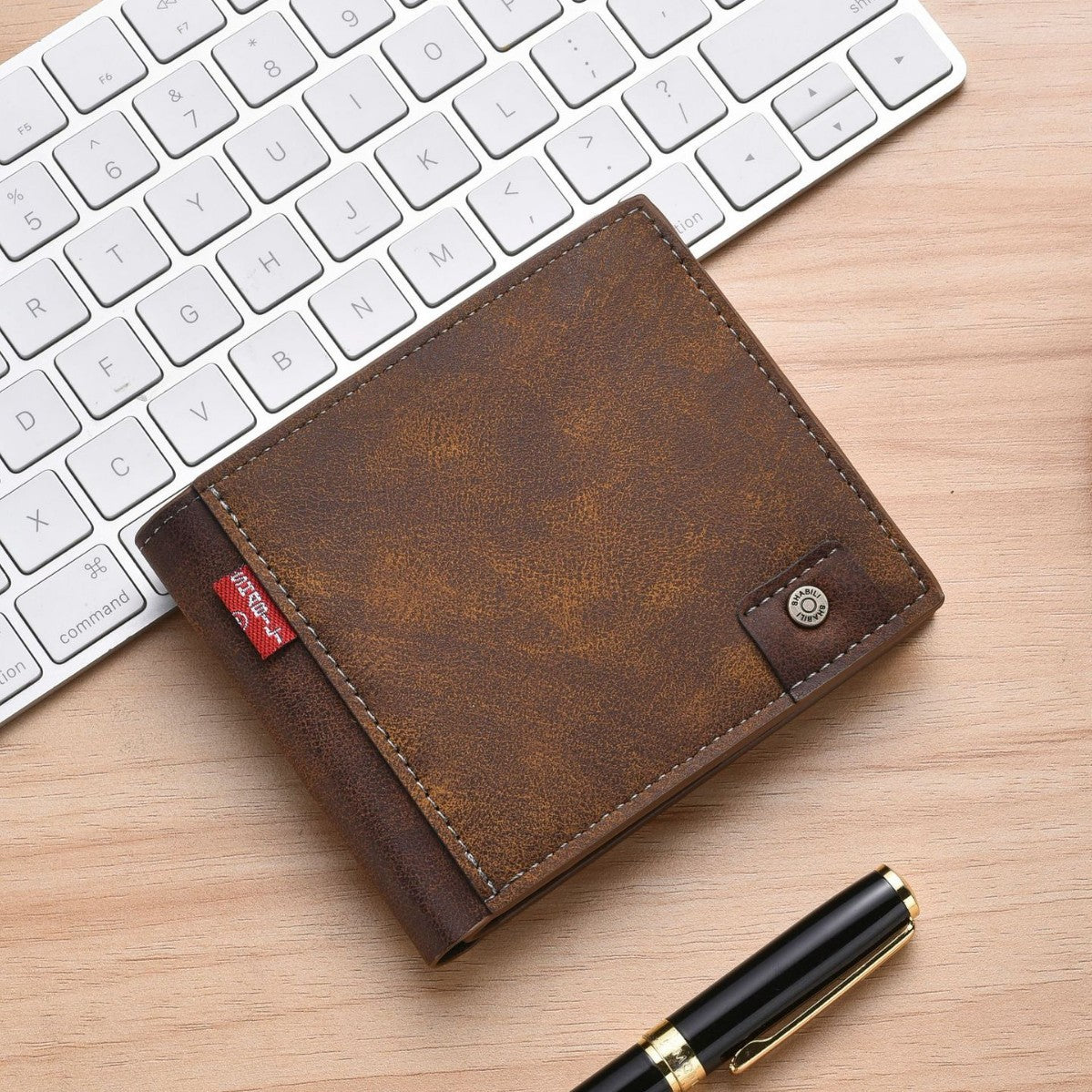 Innovative Men's Short Multiple Slots Retro Purses