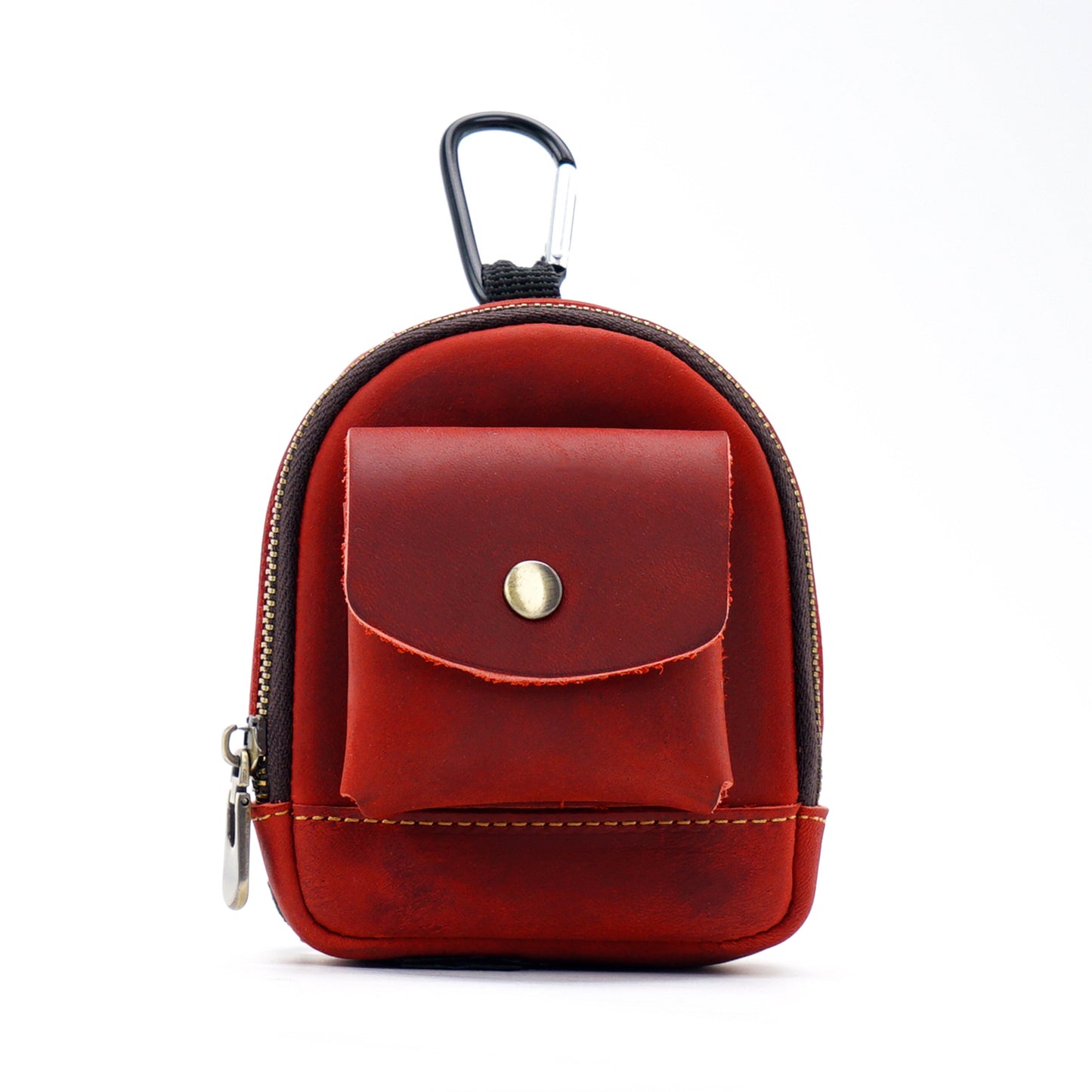 Charming Portable Saddle Cowhide Buggy Zipper Coin Purses